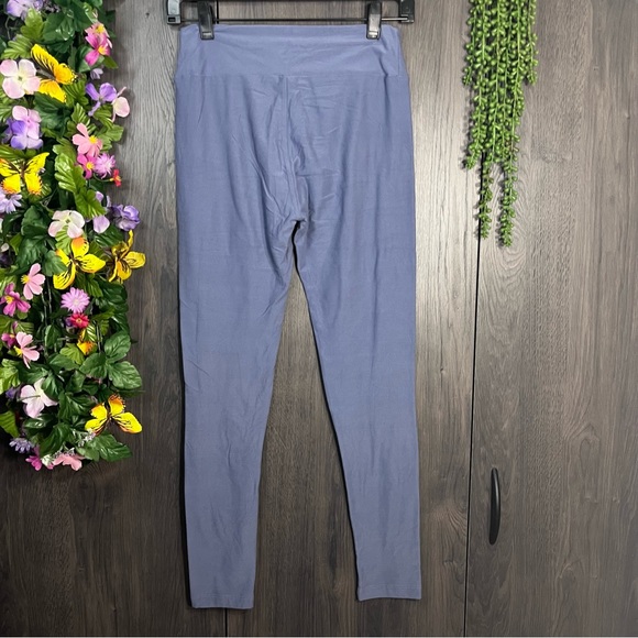 🌸5/$25🌸LulaRoe Slate Blue Stretchy Full Length Leggings One Size - Picture 9 of 16
